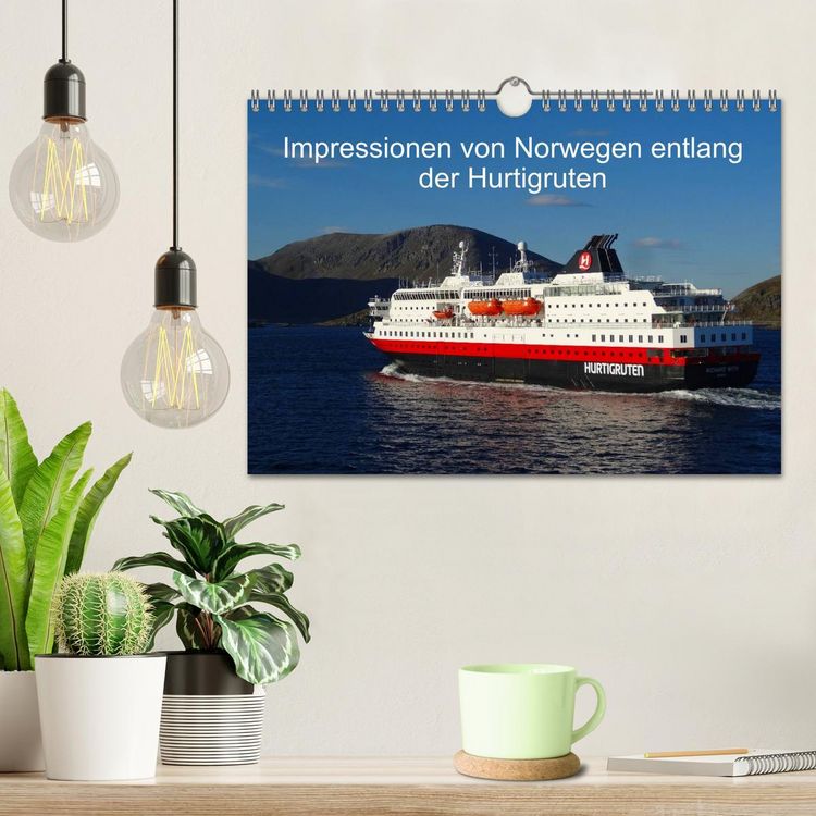 Produktbild: Impressionen von Norwegen entlang der Hurtigruten (Wandkalender 2026 DIN A4 quer), CALVENDO Monatskalender