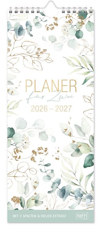 Produktbild: Planer f&uuml;r Zwei kompakt 26/27 Wand-Kalender [Blattgold]