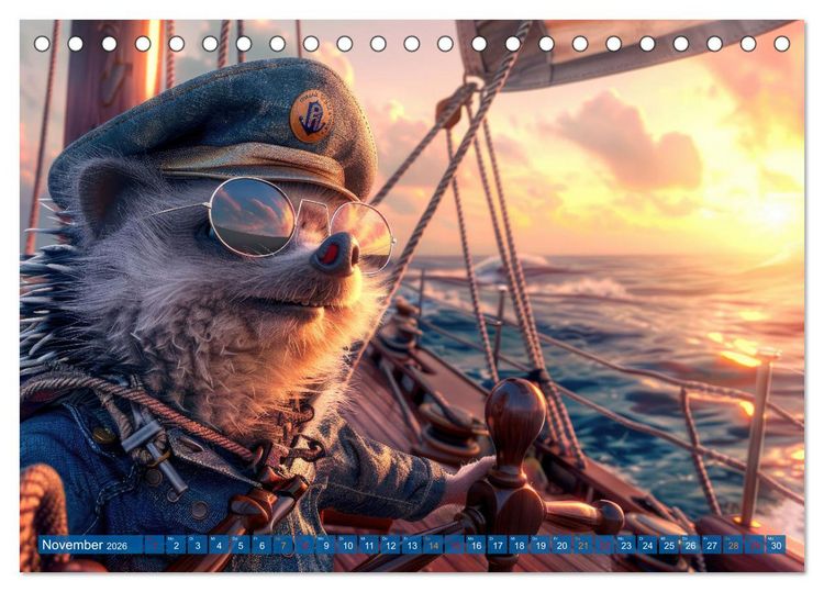 Produktbild: Der tierisch Skipper-Kalender (Tischkalender 2026 DIN A5 quer), CALVENDO Monatskalender