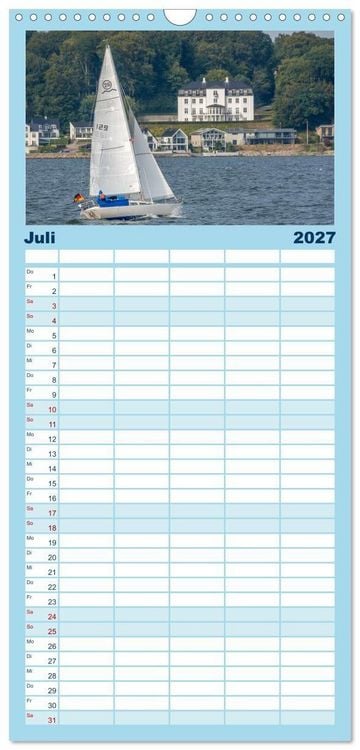 Produktbild: Familienplaner 2027 - Flensburg maritim mit 5 Spalten (Wandkalender, 21 x 45 cm) CALVENDO