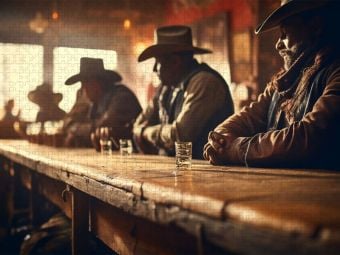 Produktbild: CALVENDO Puzzle Leere Wiskeygl&auml;ser in einer Wild West Bar | 2000 Teile Lege-Gr&ouml;&szlig;e 90x67cm Foto-Puzzle f&uuml;r gl&uuml;ckliche Stunden