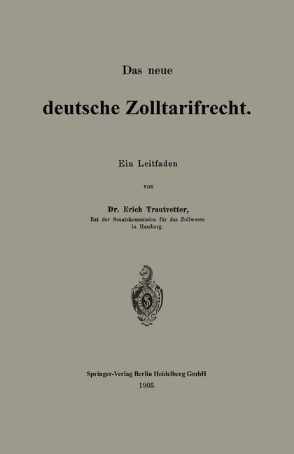 Produktbild: Das neue deutsche Zolltarifrecht