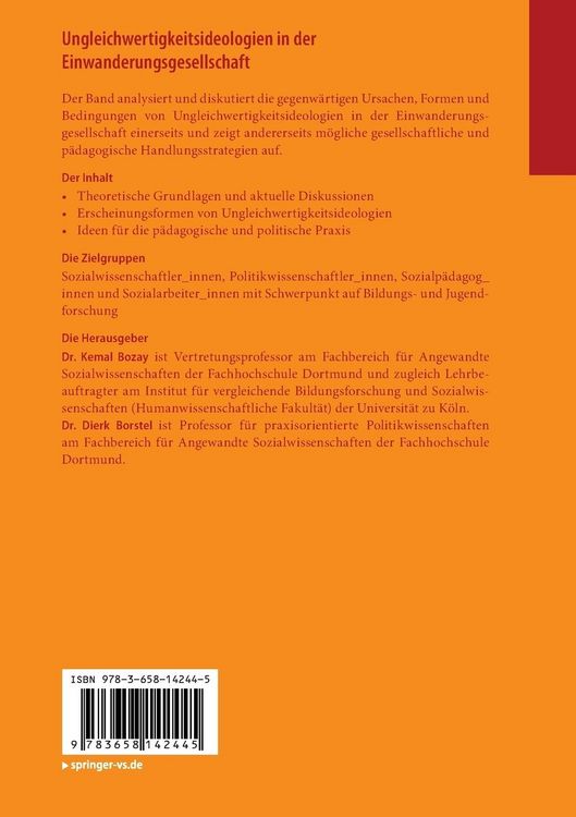 Produktbild: Ungleichwertigkeitsideologien in der Einwanderungsgesellschaft