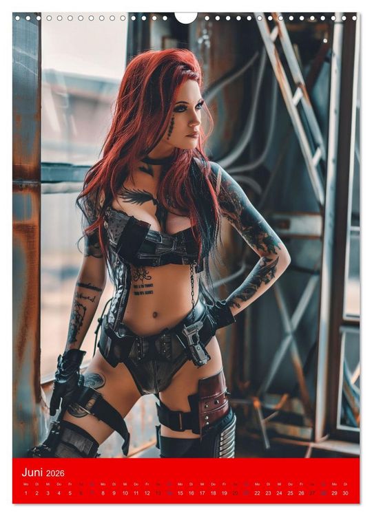 Produktbild: RED HAIR - Cyberladys (Wandkalender 2026 DIN A3 hoch), CALVENDO Monatskalender