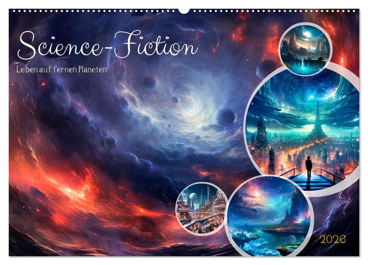 Produktbild: SCIENCE-FICTION Leben auf fernen Planeten (Wandkalender 2026 DIN A2 quer), CALVENDO Monatskalender