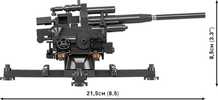 Produktbild: COBI Historical Collection 3142 - 10,5 cm Flak 39, WWII, Bausatz 1:35, 339/2 Klemmbausteine
