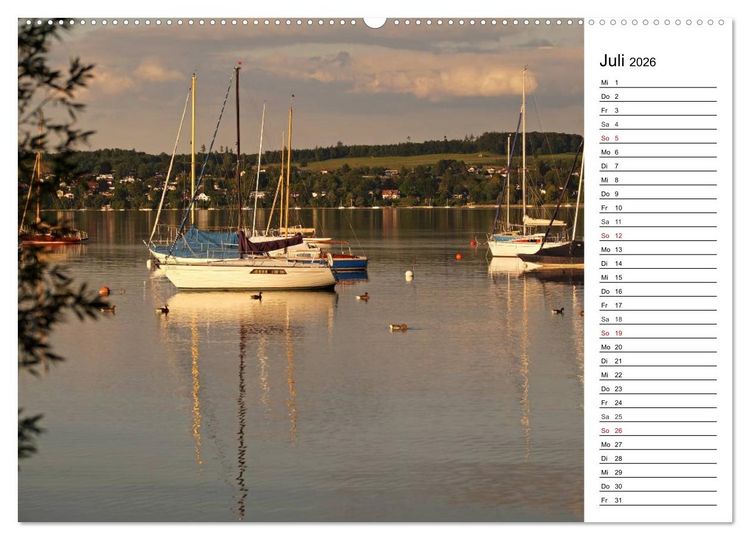 Produktbild: Seest&auml;rke - Der Ammersee (Wandkalender 2026 DIN A2 quer), CALVENDO Monatskalender