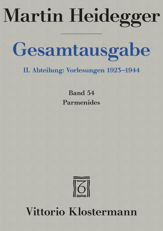 Produktbild: Parmenides (Wintersemester 1942/43)