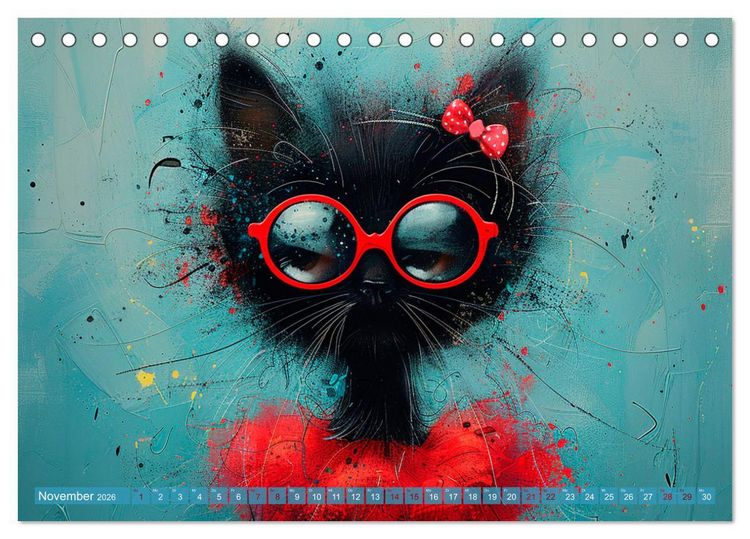 Produktbild: Miau-velous Momente (Tischkalender 2026 DIN A5 quer), CALVENDO Monatskalender