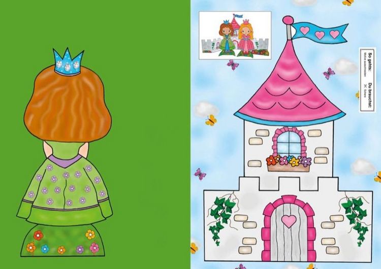Produktbild: Das Prinzessinnen-Ausschneide-Bastelbuch