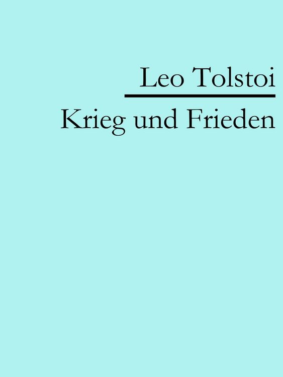 Produktbild: Krieg und Frieden