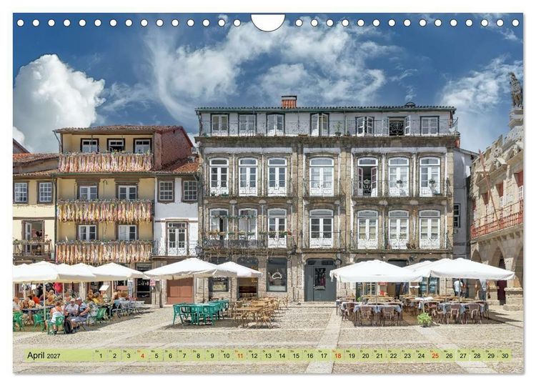 Produktbild: Cidade Guimar&atilde;es (Wandkalender 2027 DIN A4 quer), CALVENDO Monatskalender