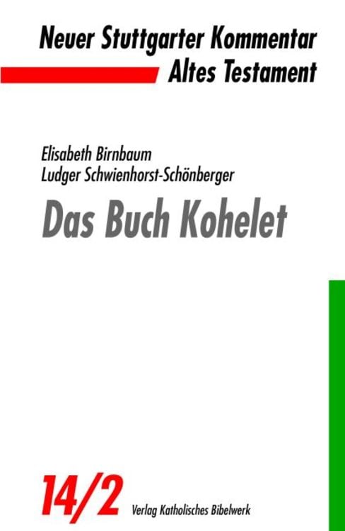 Bild vom Artikel Das Buch Kohelet vom Autor Ludger Schwienhorst-Schönberger