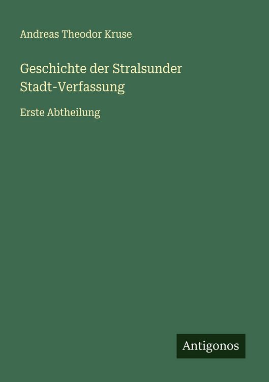 Produktbild: Geschichte der Stralsunder Stadt-Verfassung