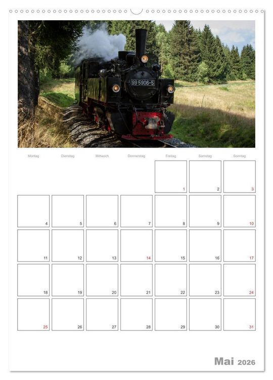 Produktbild: Mit Dampf durch den Harz (Wandkalender 2026 DIN A2 hoch), CALVENDO Monatskalender
