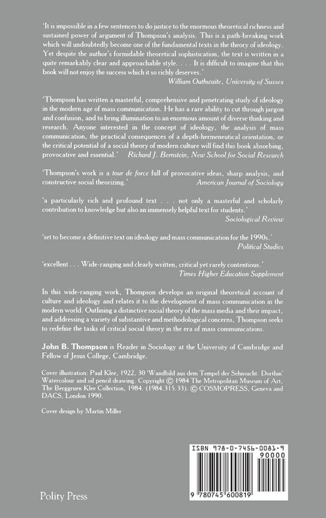Produktbild: Ideology and Modern Culture