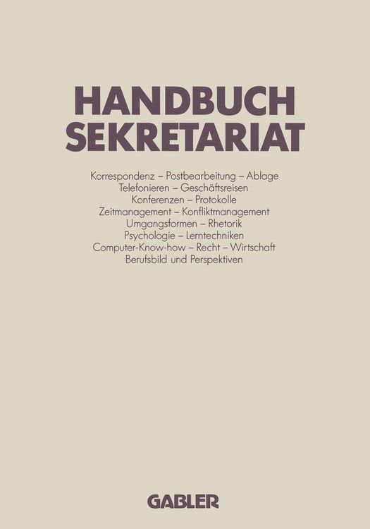 Produktbild: Handbuch Sekretariat