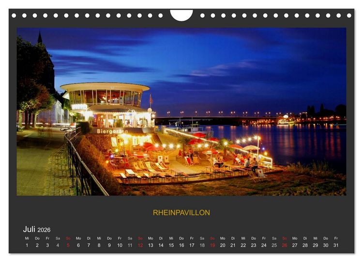 Produktbild: BONNER NACHTFARBEN (Wandkalender 2026 DIN A4 quer), CALVENDO Monatskalender