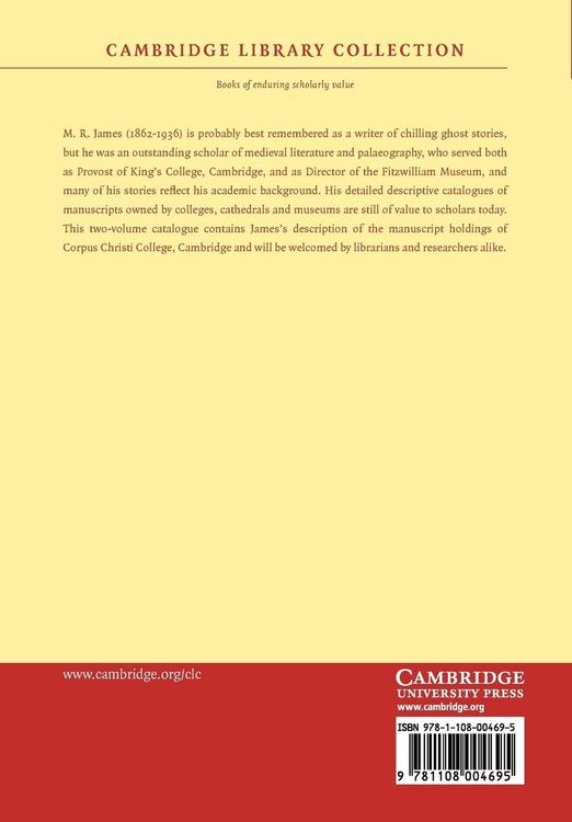 Produktbild: A Descriptive Catalogue of the Manuscripts in the Library of Corpus Christi College, Cambridge