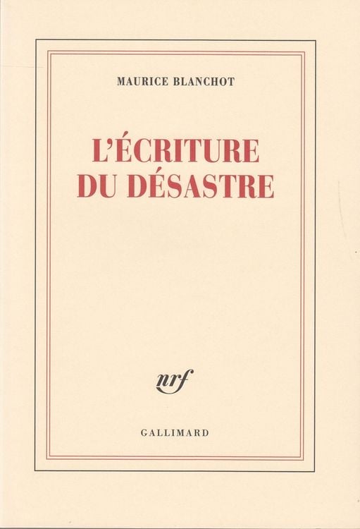 Produktbild: L'écriture du désastre