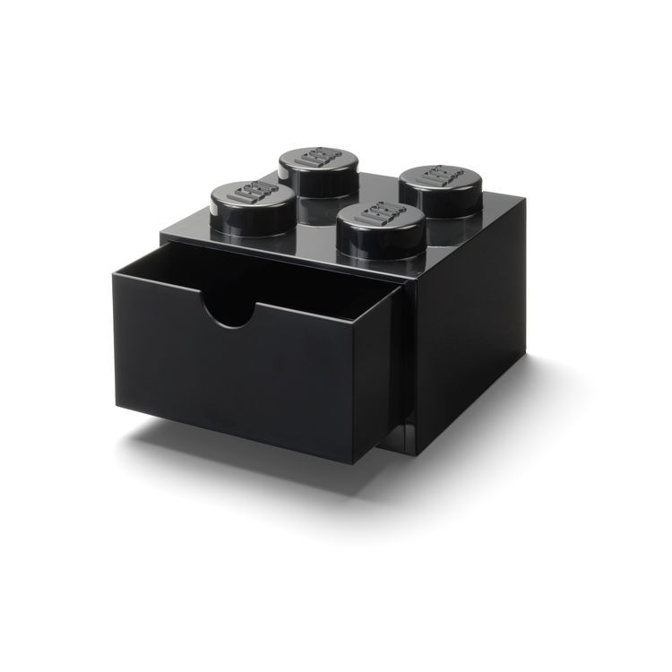 Produktbild: LEGO&reg; Schubladenelement 4 Noppen Schwarz