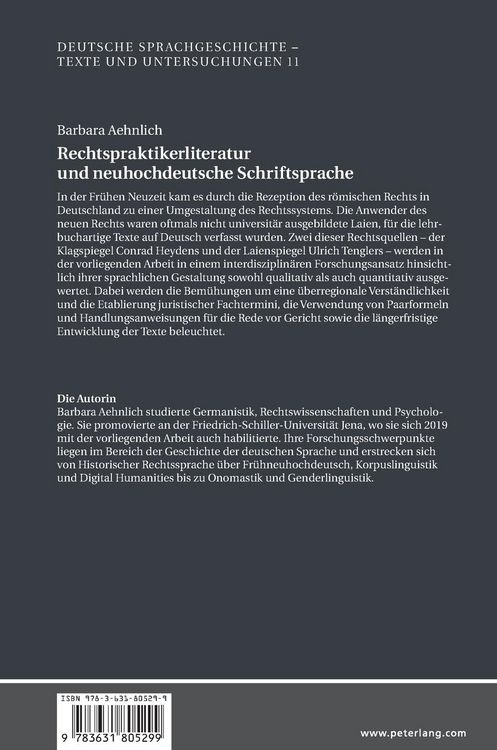 Produktbild: Rechtspraktikerliteratur und neuhochdeutsche Schriftsprache