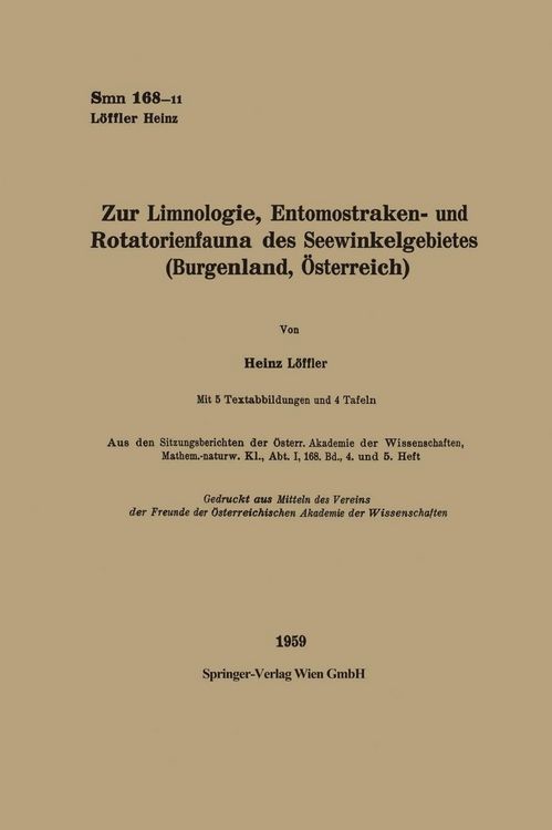 Produktbild: Zur Limnologie, Entomostraken- und Rotatorienfauna des Seewinkelgebietes (Burgenland, &Ouml;sterreich)