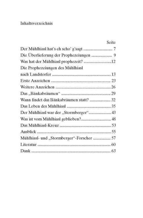 Produktbild: Die Prophezeiungen des M&uuml;hlhiasl