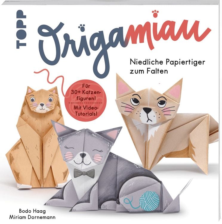 Produktbild: OrigaMIAU. Niedliche Papiertiger zum Falten. Origamiblock mit Anleitungen.
