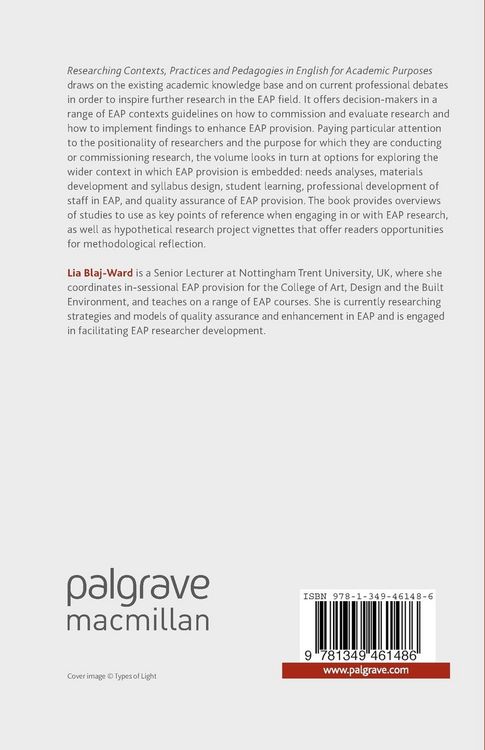 Produktbild: Researching Contexts, Practices and Pedagogies in English for Academic Purposes