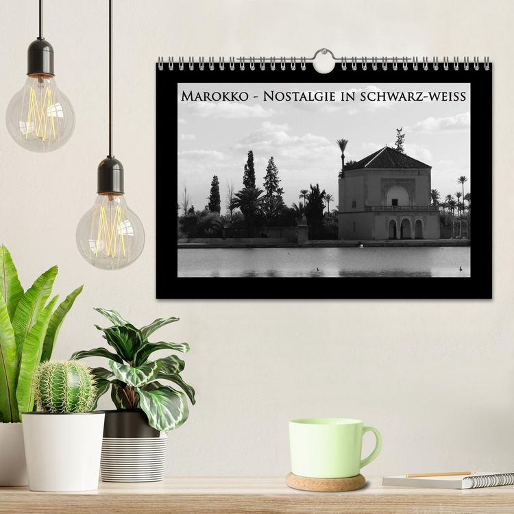 Produktbild: Marokko - Nostalgie in schwarz-weiss (Wandkalender 2026 DIN A4 quer), CALVENDO Monatskalender