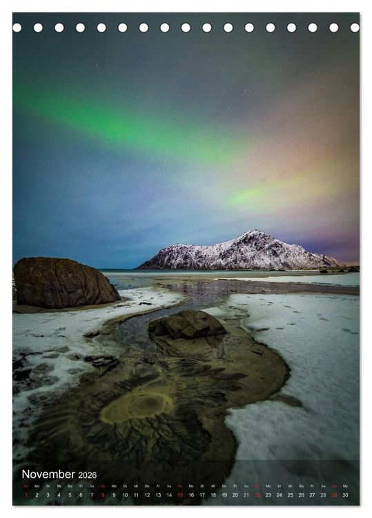 Produktbild: Mystische Lofoten (Tischkalender 2026 DIN A5 hoch), CALVENDO Monatskalender