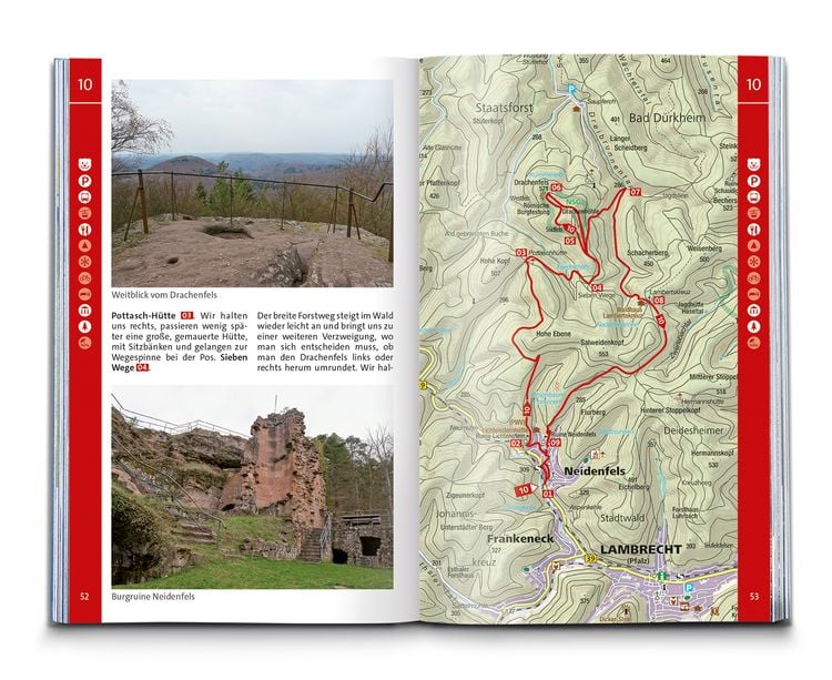 Produktbild: KOMPASS Wanderf&uuml;hrer Pf&auml;lzerwald und Deutsche Weinstra&szlig;e, 60 Touren mit Extra-Tourenkarte