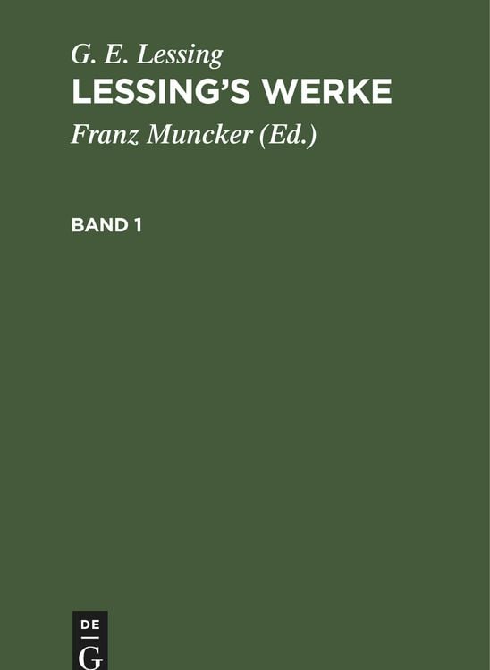 Produktbild: G. E. Lessing: Lessing's Werke. Band 1