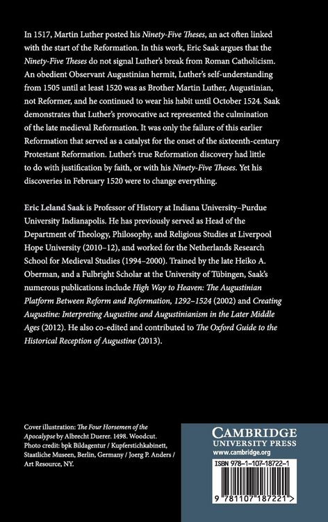 Produktbild: Luther and the Reformation of the Later Middle Ages