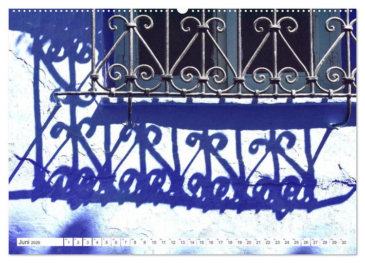 Produktbild: Chefchaouen - Blue Details (hochwertiger Premium Wandkalender 2026 DIN A2 quer), Kunstdruck in Hochglanz