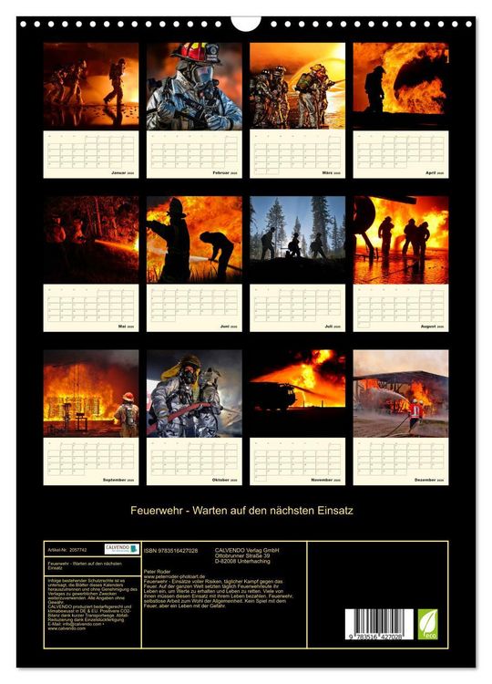 Produktbild: Feuerwehr - Warten auf den n&auml;chsten Einsatz (Wandkalender 2026 DIN A3 hoch), CALVENDO Monatskalender