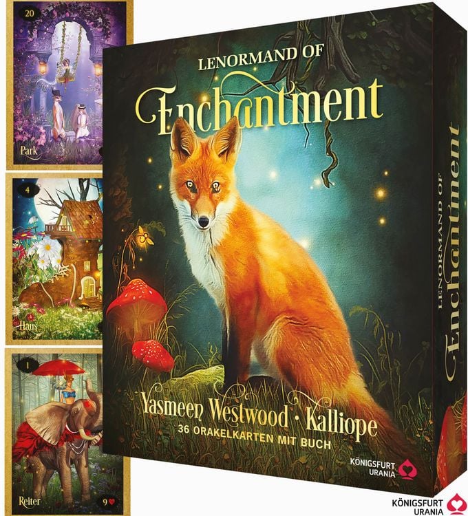 Produktbild: Lenormand of Enchantment - Zauberhafte Orakelkarten im Fantasy-Style