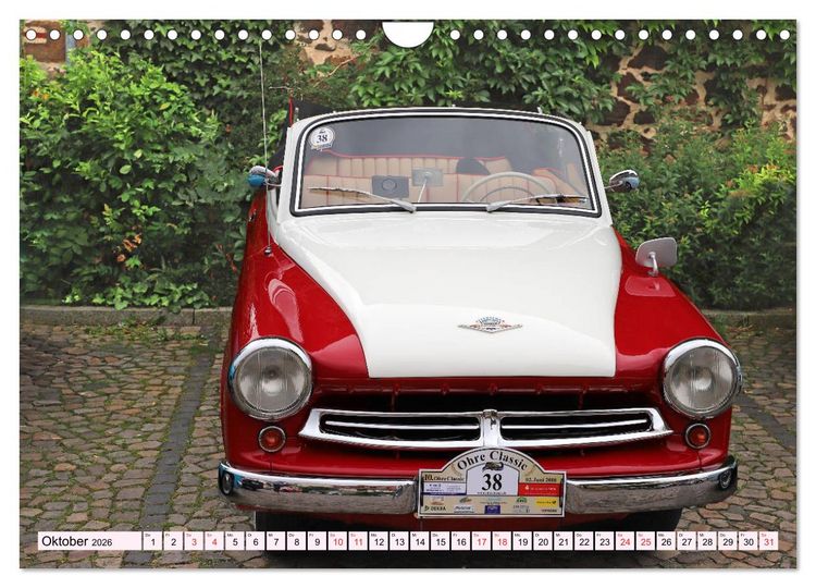 Produktbild: Ohre Classics - Oldtimer auf der Schlossdom&auml;ne in Wolmirstedt (Wandkalender 2026 DIN A4 quer), CALVENDO Monatskalender