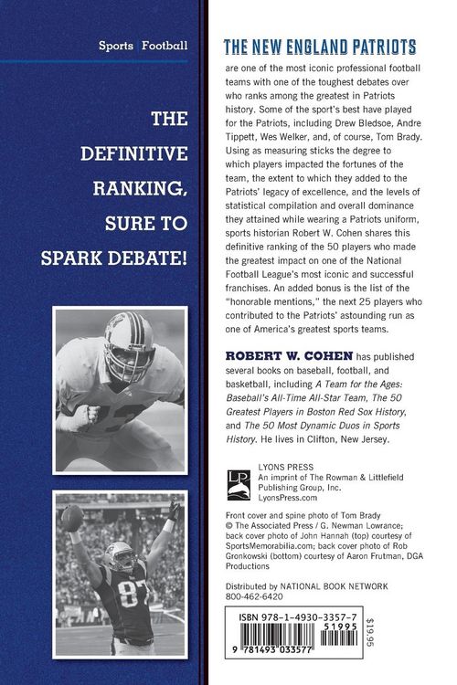 Produktbild: The 50 Greatest Players in New England Patriots Football History