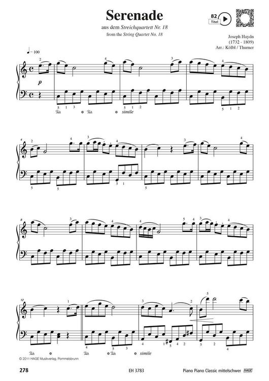 Produktbild: Piano Piano Classic mittelschwer