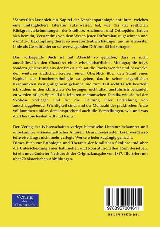 Produktbild: Zur Pathologie und Therapie der kindlichen Skoliose