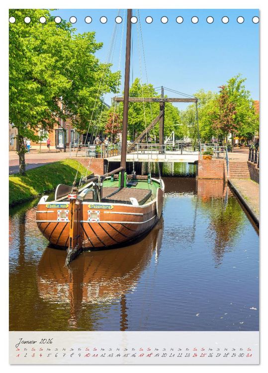 Produktbild: Papenburg. L&auml;ngste Fehnkolonie Deutschlands (Tischkalender 2026 DIN A5 hoch), CALVENDO Monatskalender