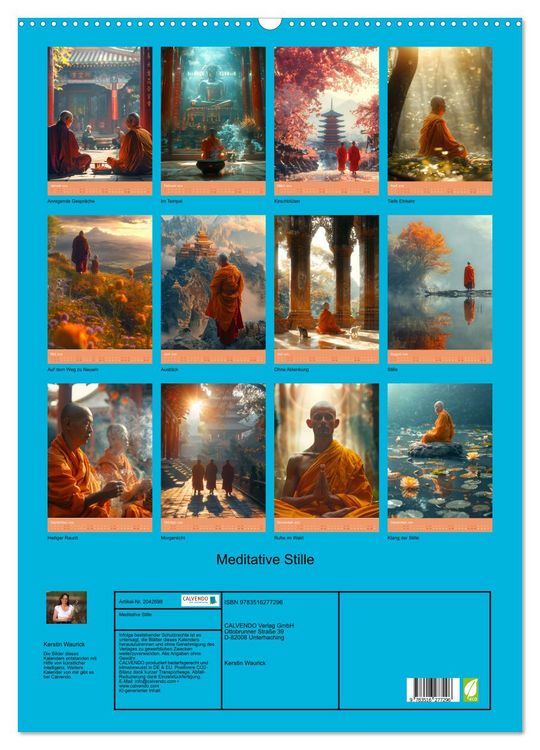 Produktbild: Meditative Stille (Wandkalender 2026 DIN A2 hoch), CALVENDO Monatskalender