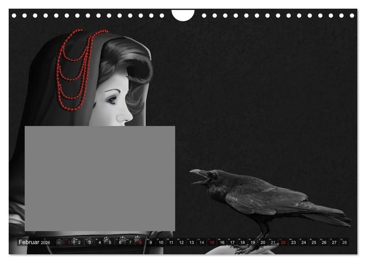 Produktbild: Rot wie die Liebe by Mausopardia (Wandkalender 2026 DIN A4 quer), CALVENDO Monatskalender