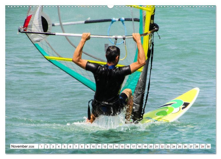 Produktbild: Spektakul&auml;res Wellen- und Windsurfen (hochwertiger Premium Wandkalender 2026 DIN A2 quer), Kunstdruck in Hochglanz
