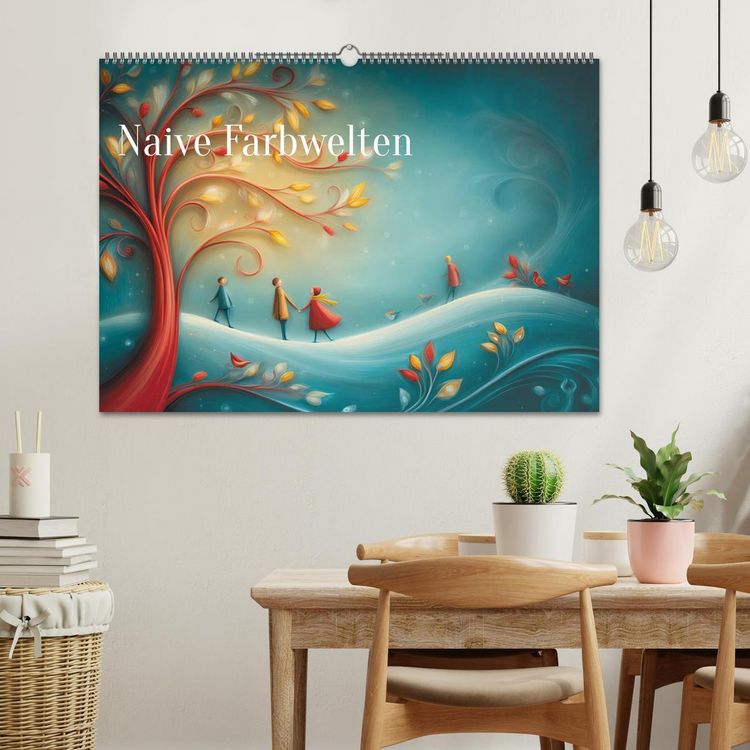 Produktbild: Naive Farbwelten (Wandkalender 2026 DIN A2 quer), CALVENDO Monatskalender