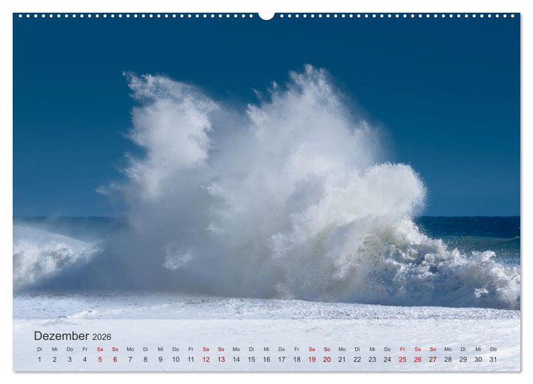 Produktbild: Azurblaue Horizonte - Die Sch&ouml;nheit des Meeres einfangen (hochwertiger Premium Wandkalender 2026 DIN A2 quer), Kunstdruck in Hochglanz