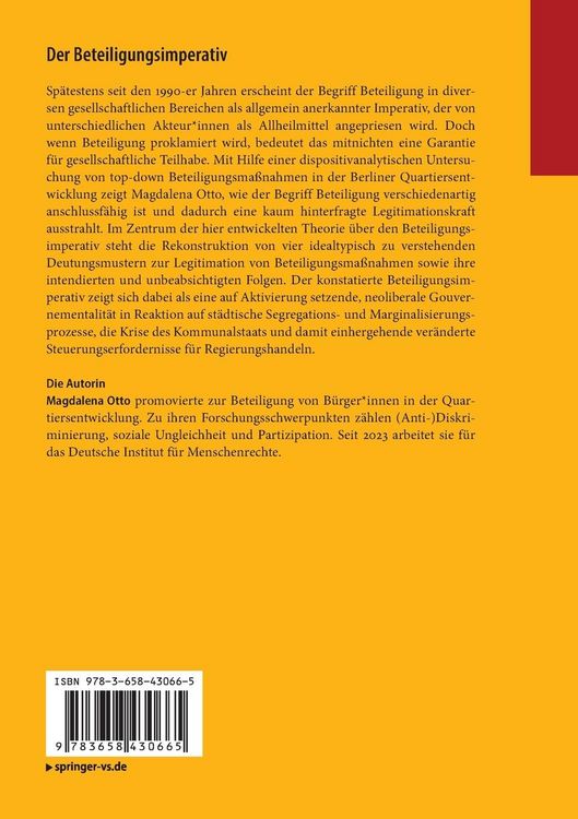 Produktbild: Der Beteiligungsimperativ