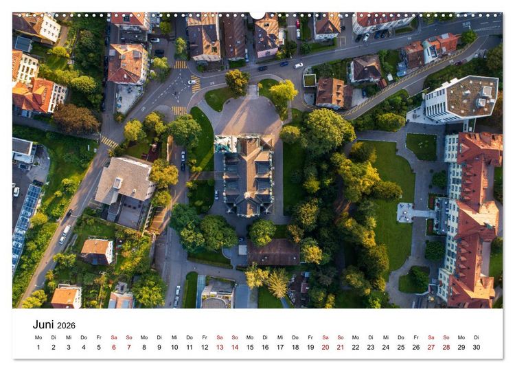 Produktbild: Luftbildkalender St. Gallen 2026 (Wandkalender 2026 DIN A2 quer), CALVENDO Monatskalender